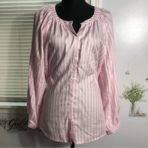 Beachlunchlounge Henley Striped Top Size L
